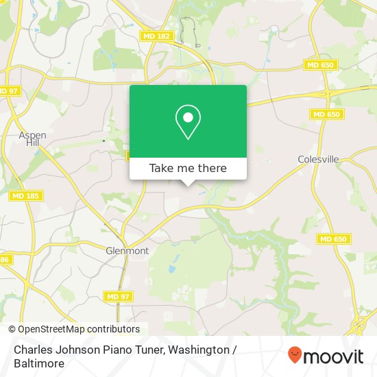 Mapa de Charles Johnson Piano Tuner