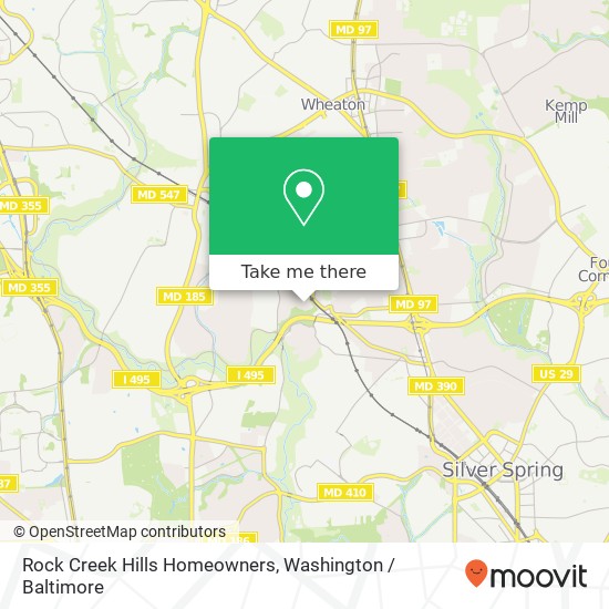 Rock Creek Hills Homeowners map