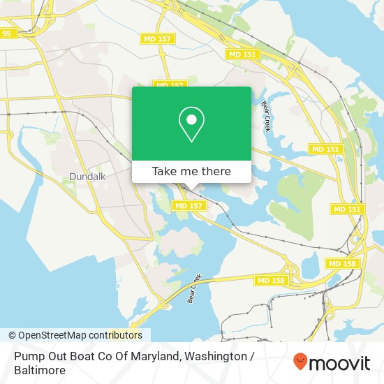 Pump Out Boat Co Of Maryland map