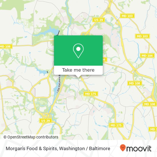 Morgan's Food & Spirits map