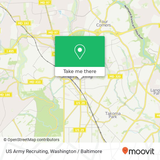 Mapa de US Army Recruiting