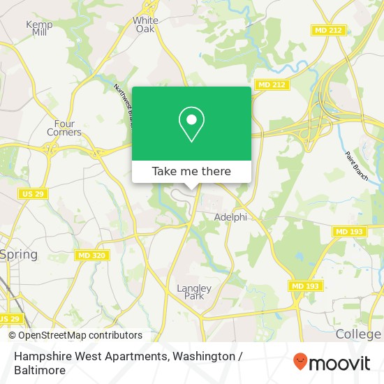 Mapa de Hampshire West Apartments