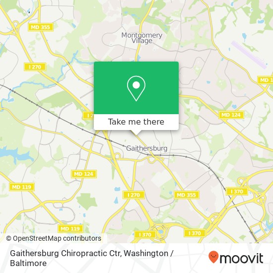 Mapa de Gaithersburg Chiropractic Ctr