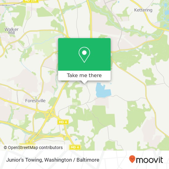 Junior's Towing map