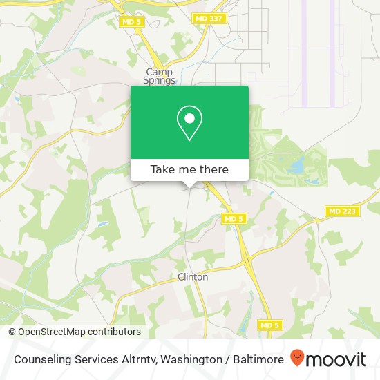 Counseling Services Altrntv map