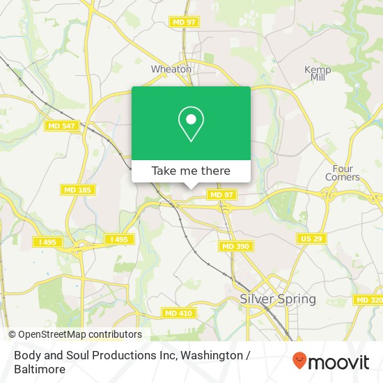 Body and Soul Productions Inc map