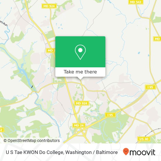 U S Tae KWON Do College map