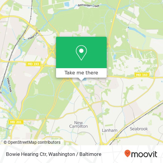 Bowie Hearing Ctr map