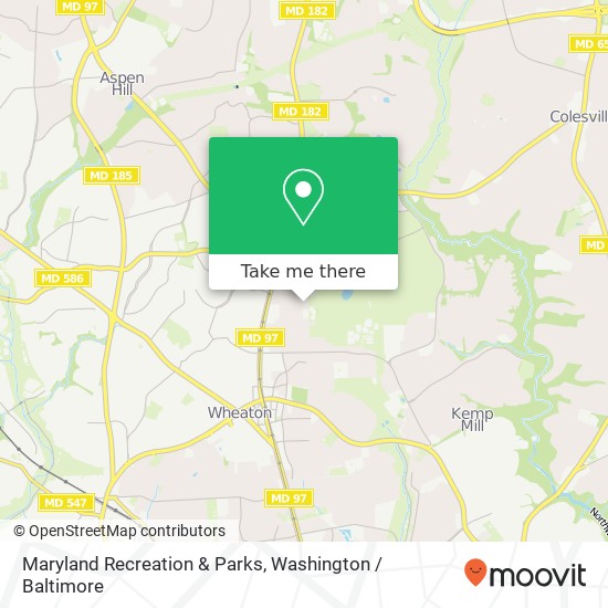 Maryland Recreation & Parks map