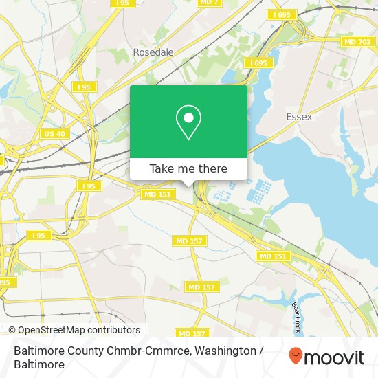 Baltimore County Chmbr-Cmmrce map