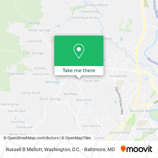 Russell B Mellott map