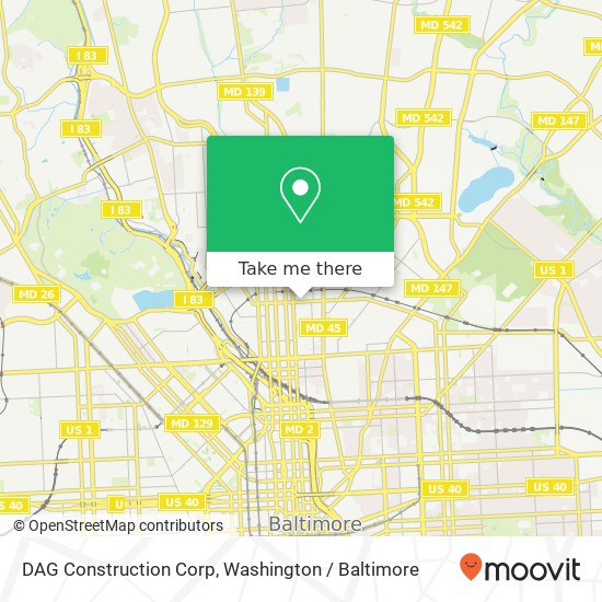 Mapa de DAG Construction Corp