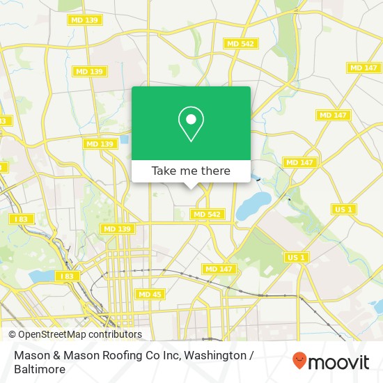 Mason & Mason Roofing Co Inc map