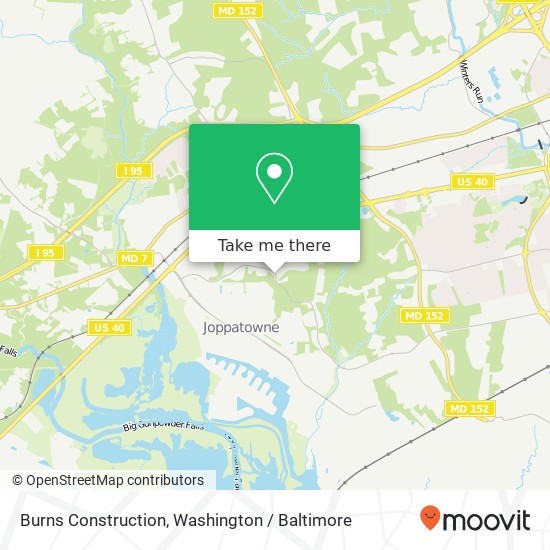 Burns Construction map