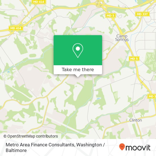 Metro Area Finance Consultants map