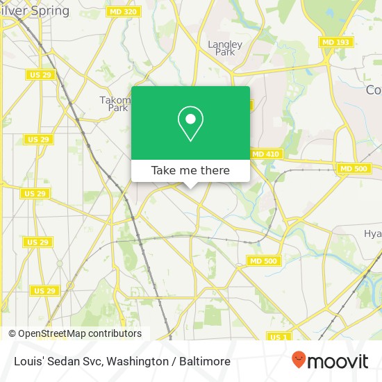 Louis' Sedan Svc map