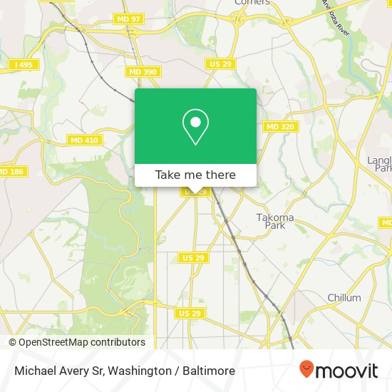 Michael Avery Sr map
