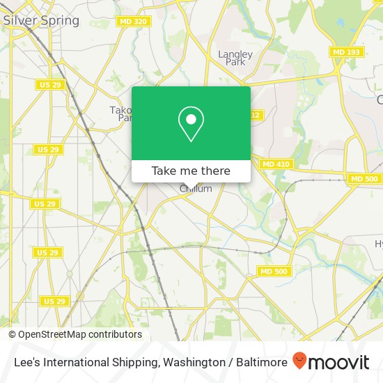 Mapa de Lee's International Shipping