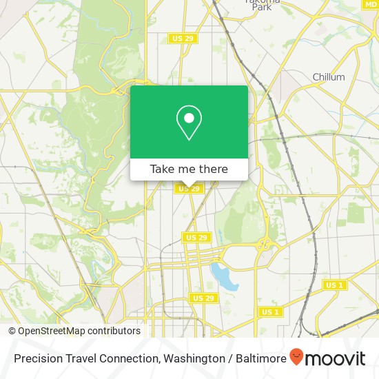 Precision Travel Connection map