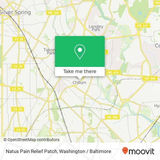 Natus Pain Relief Patch map