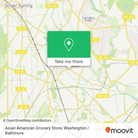 Mapa de Asian American Grocery Store