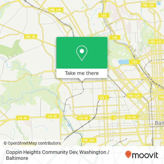 Coppin Heights Community Dev map