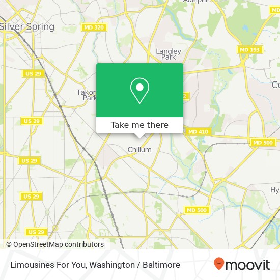 Limousines For You map