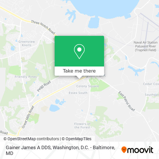 Gainer James A DDS map