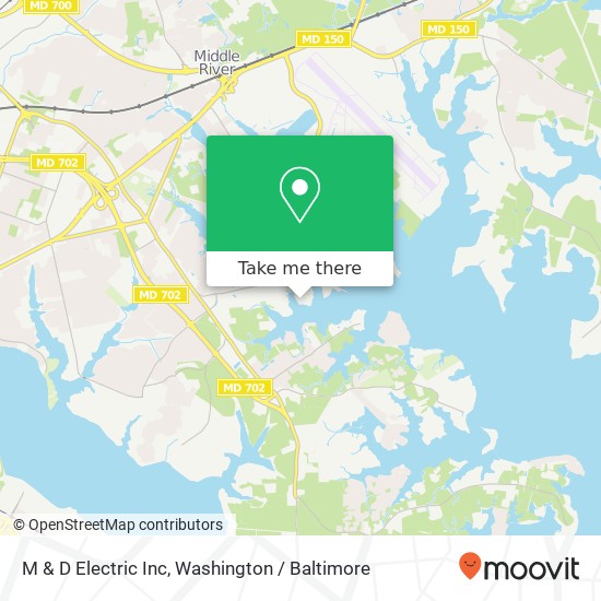 M & D Electric Inc map