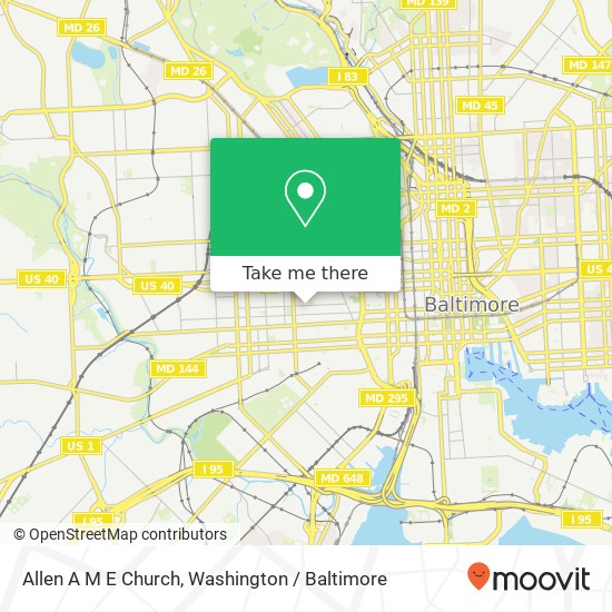 Mapa de Allen A M E Church