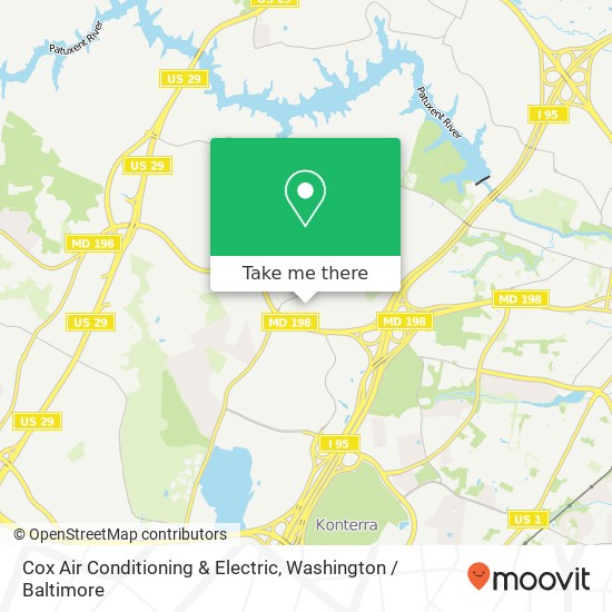 Cox Air Conditioning & Electric map