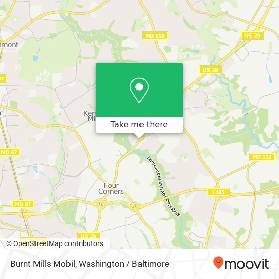 Mapa de Burnt Mills Mobil