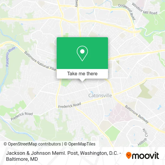 Jackson & Johnson Meml. Post map