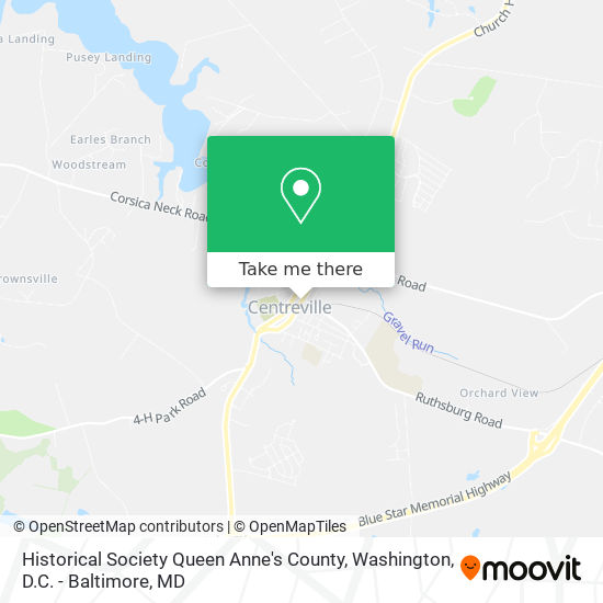 Mapa de Historical Society Queen Anne's County