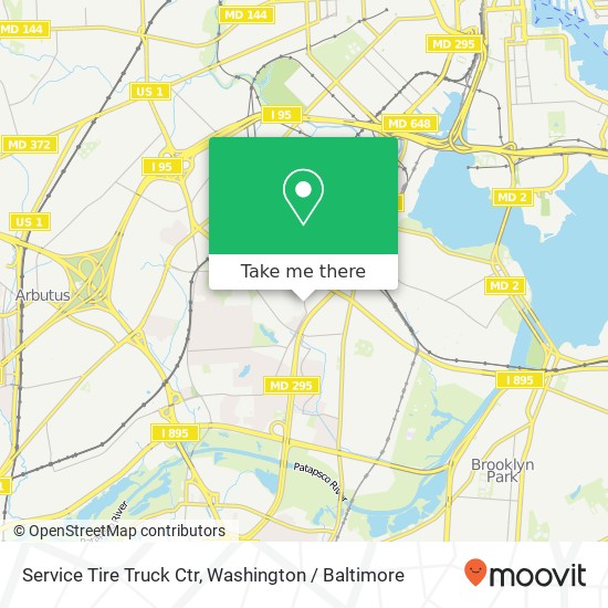 Service Tire Truck Ctr map