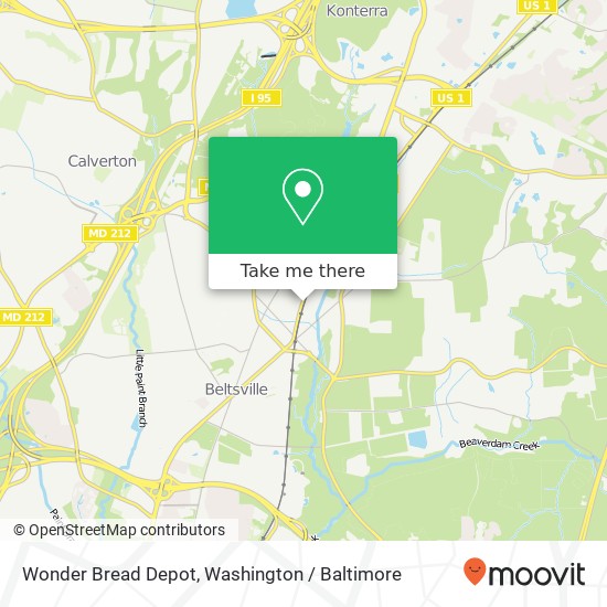 Mapa de Wonder Bread Depot
