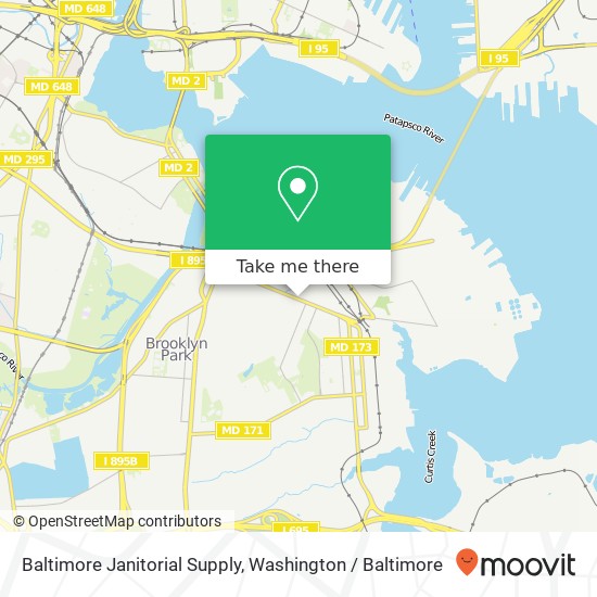 Baltimore Janitorial Supply map