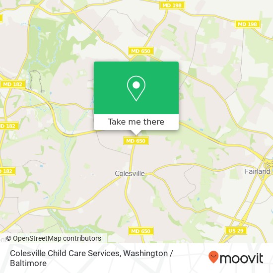Mapa de Colesville Child Care Services