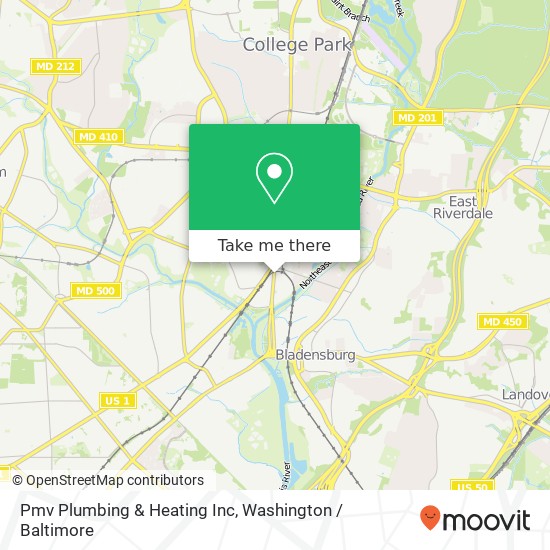 Mapa de Pmv Plumbing & Heating Inc