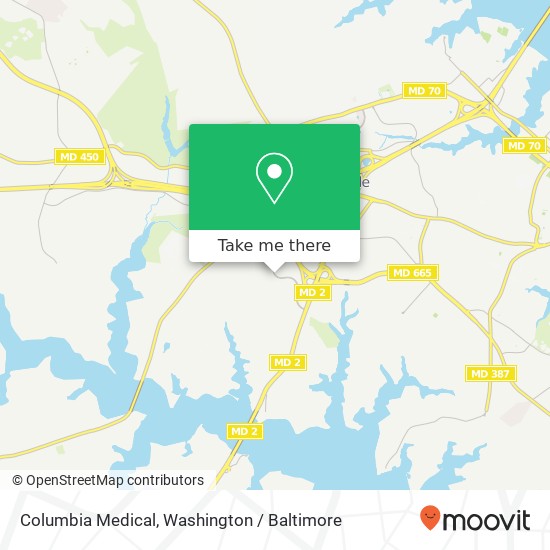 Columbia Medical map