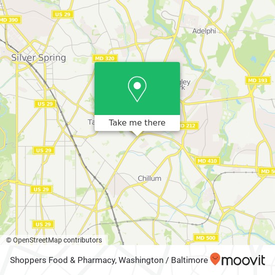 Mapa de Shoppers Food & Pharmacy