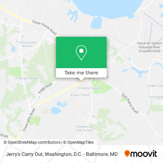 Jerry's Carry Out map