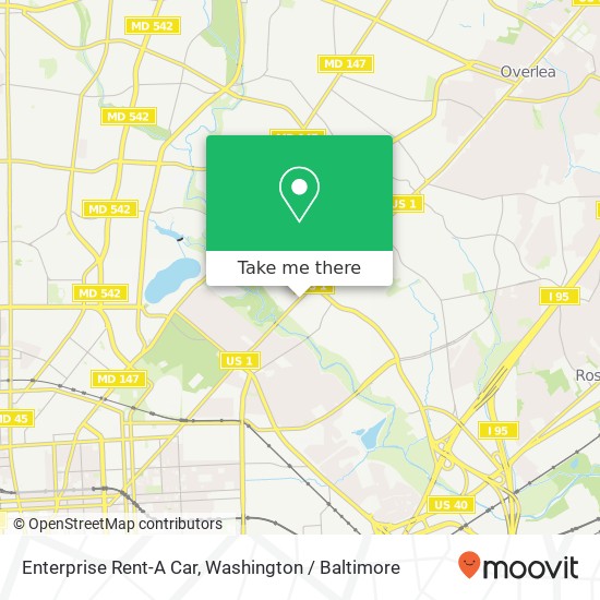 Enterprise Rent-A Car map