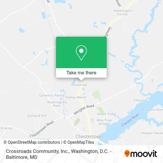 Crossroads Community, Inc. map
