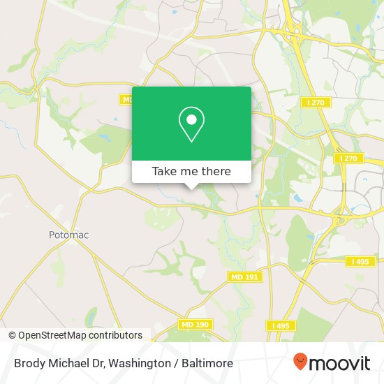 Mapa de Brody Michael Dr