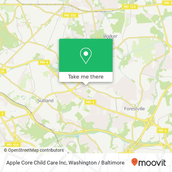 Mapa de Apple Core Child Care Inc