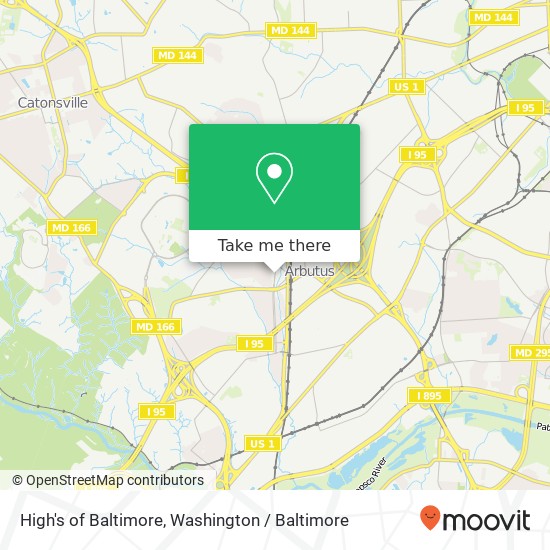 High's of Baltimore map