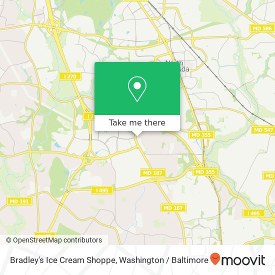 Mapa de Bradley's Ice Cream Shoppe
