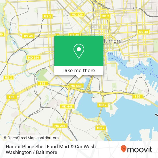 Harbor Place Shell Food Mart & Car Wash map