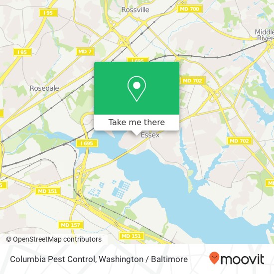 Columbia Pest Control map